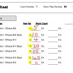 Stock Count Sheet